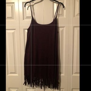 Maroon Fringe Dress